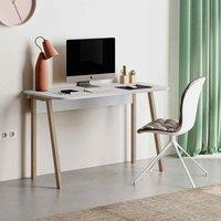 FWStyle Luton Working Table Study Desk Computer & Laptop Pc Desk Home Office White - White, White