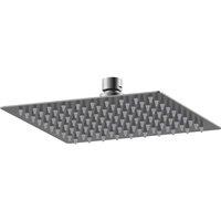 nuie Fixed Shower Heads Square Fixed Head 200mm - Gunmetal, Silver