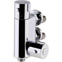 nuie Bar Showers Vertical Thermostatic Bar Valve - Chrome, Silver