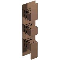nuie Windon Triple Thermostatic Valve with Diverter - Brown, Brown