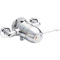 nuie Commercial Exposed Sequential Thermostatic Valve - Chrome, Silver
