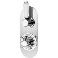 nuie Selby Traditional Twin Concealed Valve - Chrome, Silver