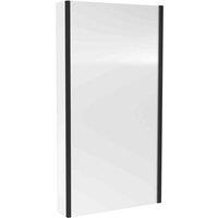 nuie Bath Screens Square L Shape 6mm Toughened Safety Glass Bath Screen with Fixed Return - Black, Black