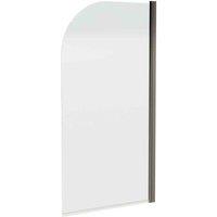 nuie Round Bath Screen - 6mm - Silver, Silver