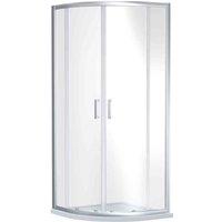 nuie Rene 1900x800x800mm Quandrant Shower Enclosure - Chrome, Silver