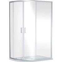 nuie Rene 190x 80 x 80cm Quandrant Shower Enclosure, Chrome, Silver