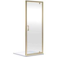 nuie Rene 1900 x 800mm Pivot Shower Door - Brown, Brown