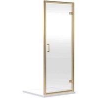 nuie Rene 1900 x 800mm Hinged Shower Door - Brown, Brown