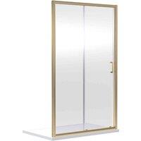nuie Rene 1900 x 1100mm Sliding Shower Door - Brown, Brown