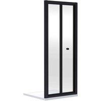 nuie Rene 1900 x 760mm Bi-Fold Shower Door - Black, Black