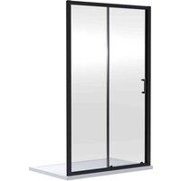 nuie Rene 1900 x 1200mm Sliding Shower Door - Black, Black