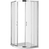 nuie 1850x900mm Quadrant Shower Enclosure, Silver
