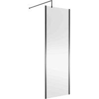 nuie 700mm Wetroom Screen Outer Frame 1850x8mm - Silver, Silver