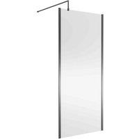 nuie 900 Wetroom Screen Outer Frame 1850x8mm - Silver, Silver