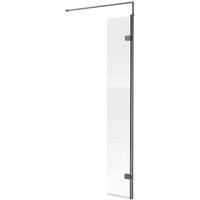 nuie 300x1850mm Wetroom Swing Screen - Silver, Silver