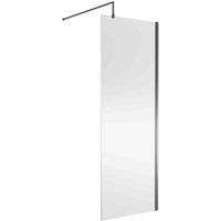 nuie Wetroom Screen 760x1850x8mm - Silver, Silver