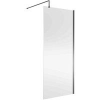 nuie Wetroom Screen 900x1850x8mm - Silver, Silver