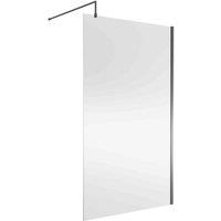 nuie Wetroom Screen 1200x1850x8mm - Silver, Silver