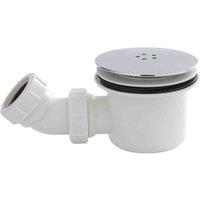 nuie 90mm Fast Flow Shower Waste - White/Chrome, Silver