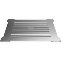 nuie Square Shower Waste Chrome Top - Chrome/White, Silver