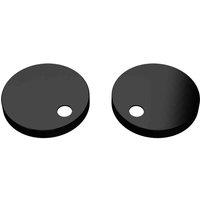 nuie Matt Black Toilet Seat Cover Caps (NCH198), Black