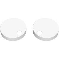 nuie Matt White Toilet Seat Cover Caps NTS004/007, White