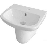 nuie Ambrose 450mm Basin & Semi Pedestal, White
