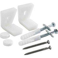 nuie Angled Floor Pan Fixing Kit, White