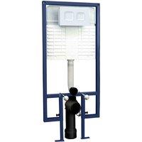 nuie Dual Flush Conc Cist Frame Square Plate - White, White