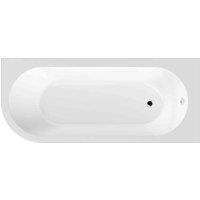 nuie Right Hand Back To Wall Corner Bath & Legs (No Panel), White