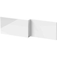 nuie 1700mm Offset Side Panel Waterproof, White