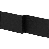nuie Shower Bath Front Panel (1700mm) - Charcoal Black, Black