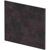 nuie Square Shower Bath End Panel - Metallic Slate, Grey