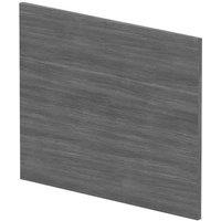 nuie Square Shower Bath End Panel - Anthracite Woodgrain, Grey