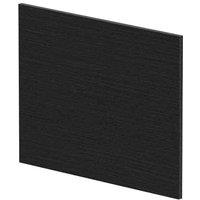 nuie Square Shower Bath End Panel - Charcoal Black, Black