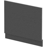 nuie 700mm Bath End Panel - Graphite Grey Woodgrain, Grey