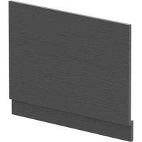 nuie 750mm Bath End Panel - Graphite Grey Woodgrain, Grey