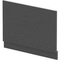 nuie 800mm Bath End Panel - Graphite Grey Woodgrain, Grey
