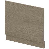 nuie Straight End Panel & Plinth (700mm) - Solace Oak, Brown