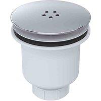 nuie Straight Shower Tray Waste Bottom Outlet - Chrome, Silver