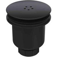 nuie Straight Shower Tray Waste Bottom Outlet - Black, Black