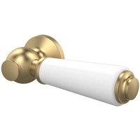 nuie Ceramic Handle WC Lever Brass, Brown