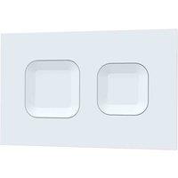 nuie Square Dual Flush Push Button White, White