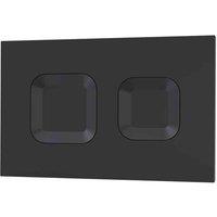 nuie Square Dual Flush Push Button Black, Black