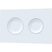 nuie Round Dual Flush Push Button White, White