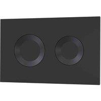 nuie Round Dual Flush Push Button Black, Black