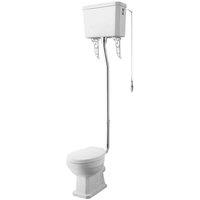 nuie Carlton High Level Pan, Cistern & Flush Pipe Kit, White