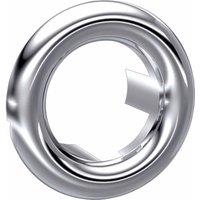nuie Round Overflow Cover - Chrome, Silver