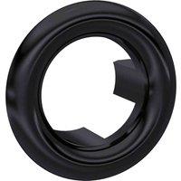 nuie Round Overflow Cover - Black, Black