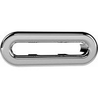 nuie Oval Overflow Cover - Chrome, Silver